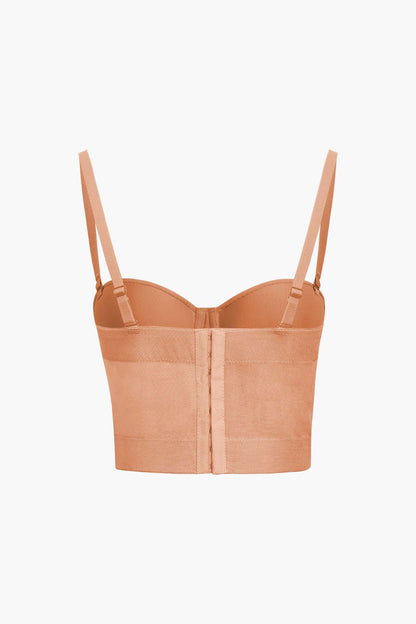 Bustier-Top Figurbetont Mit Bügel-Cups und Mesh-Struktur