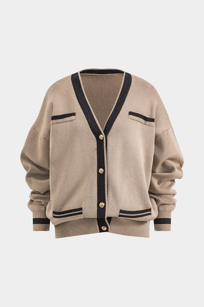 Strick-Set Damen Elegant Cardigan Rock