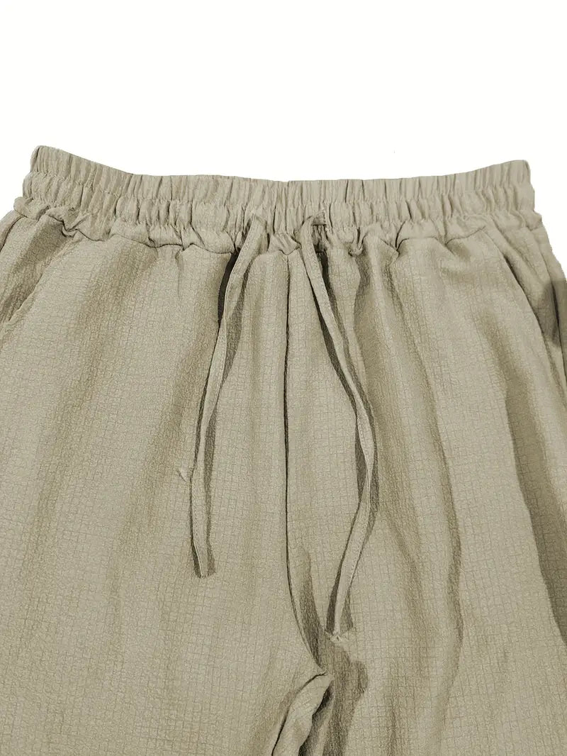 Herren Leinenhose Bequem Locker Leicht