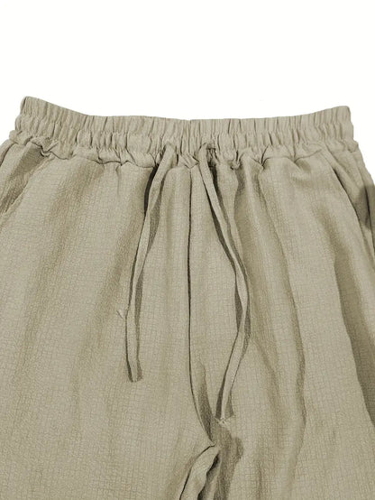 Herren Leinenhose Bequem Locker Leicht
