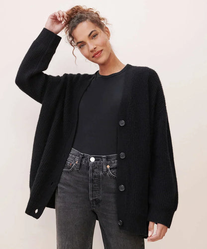 Kaschmir Strickjacke Damen V-Ausschnitt Elegante