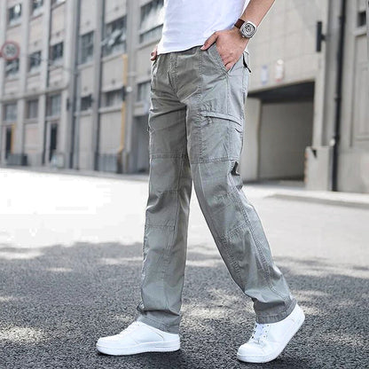 Bequeme Herren Cargo Hose Baumwolle Grün