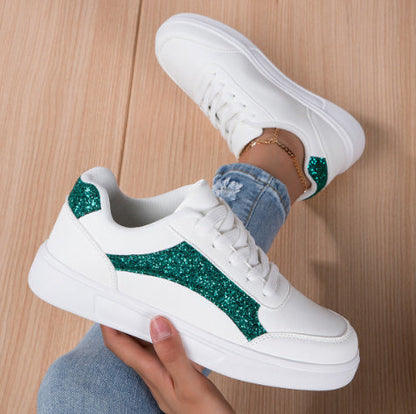 Damen Sneaker Leicht Elegant Weiße Sneaker Frauen