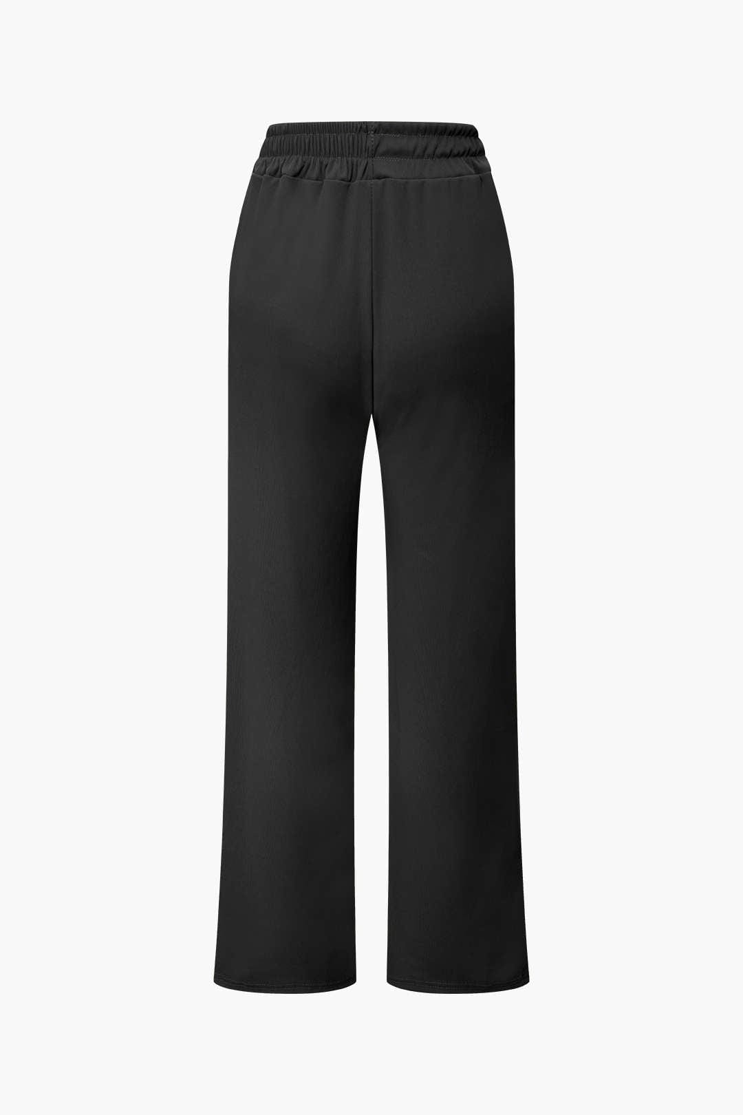 Elegantes Damen Zweiteiler Set Asymmetrisch mit Weiten Hosen