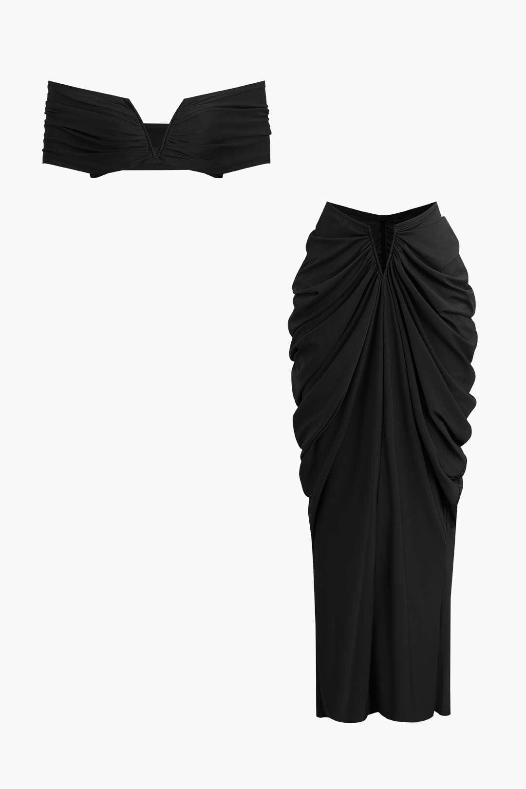 Elegantes Off-Shoulder-Set mit Drapierung Damen