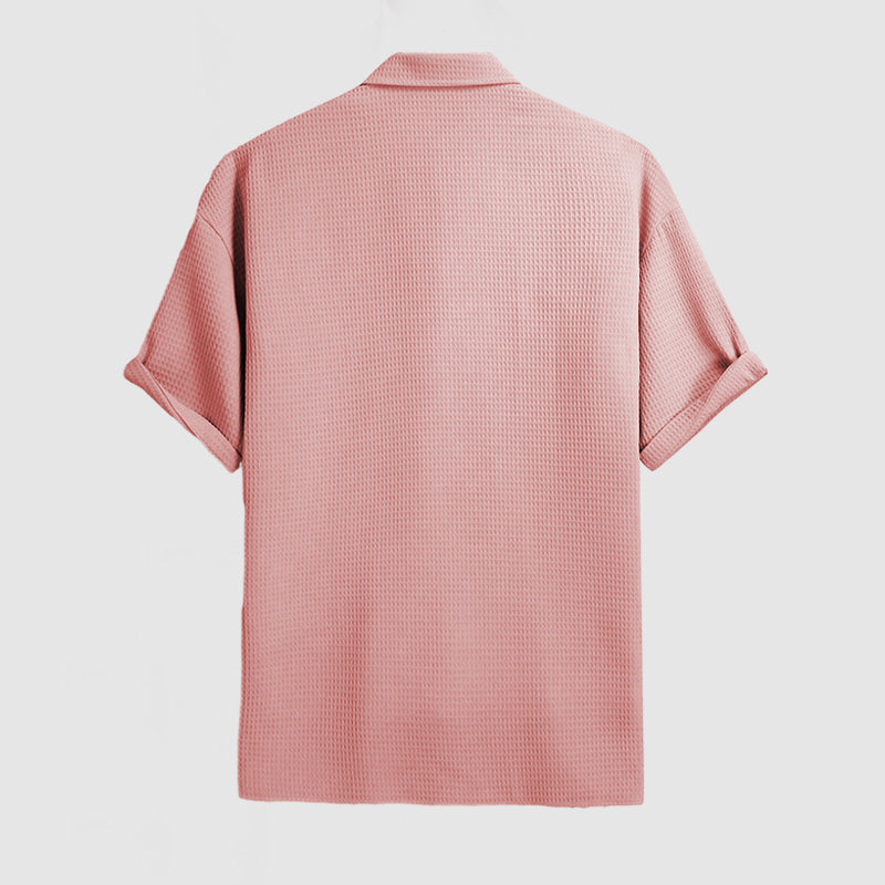 Herren Hemd Waffelstrick Modern Komfortabel
