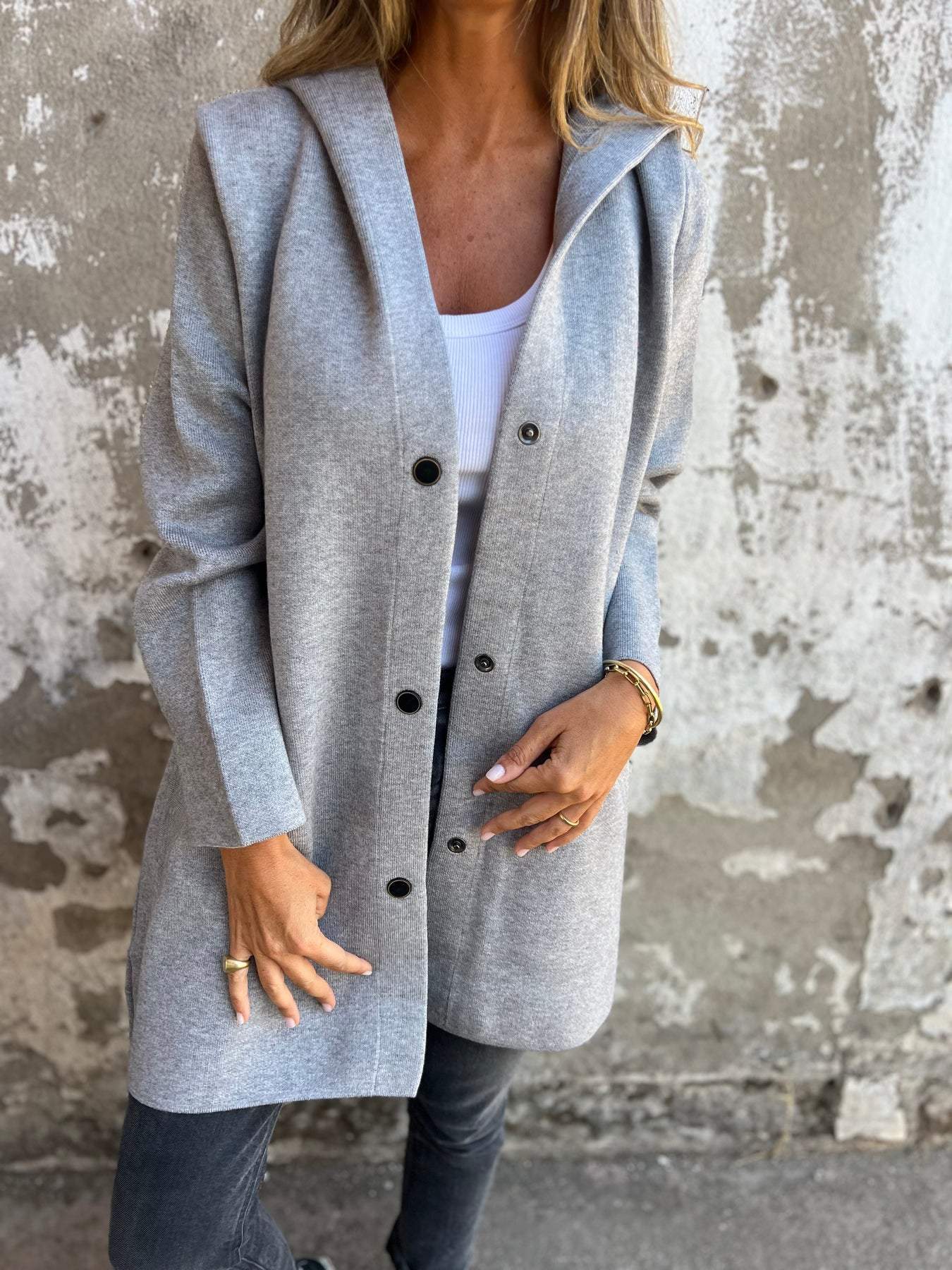 Lässiger Blazer mit Kapuze Modern Casual