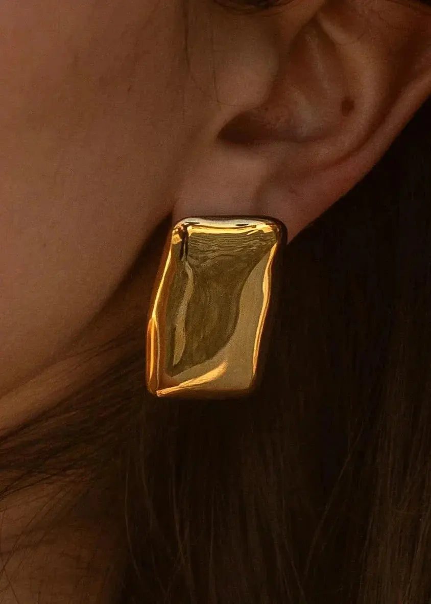 Goldene Ohrringe Blanca Elegант - BerlinGlamour
