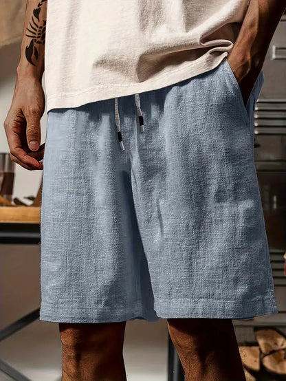 Herren Shorts Sommer Bequem Kordelzug Weich