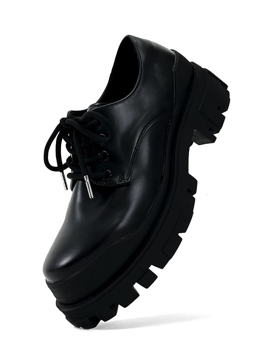 Lederschuhe Damen Stiefel Dicke Sohle Modern
