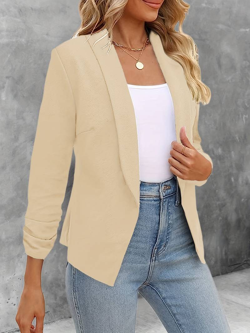 Stilvoller Damenblazer Offene Vorderseite Modern