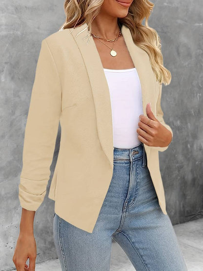 Stilvoller Damenblazer Offene Vorderseite Modern