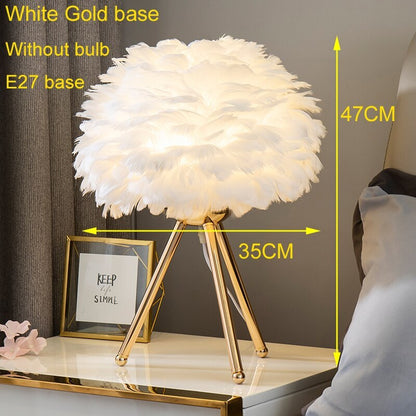 Goldene Tischleuchte mit Stoffschirm Modern & Dimmbar