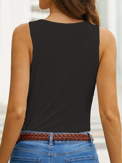 Damen Tanktop V-Ausschnitt Sommer Bequem Stilvoll