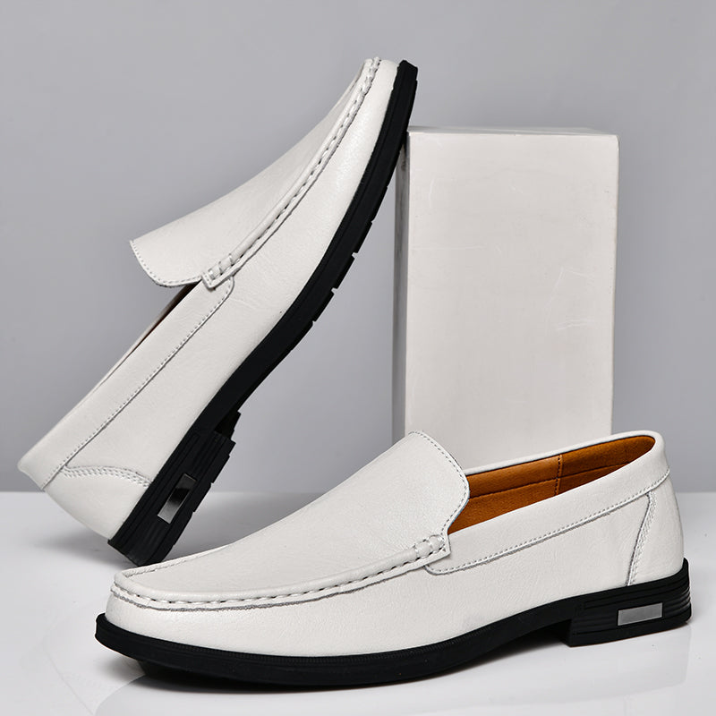 Herren Loafer Schuhe Elegant Lederschuhe Schwarz