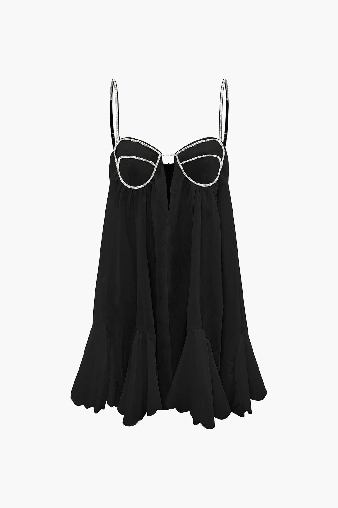 Kleid Mit Trägern Glitzernd Feminin Partykleid