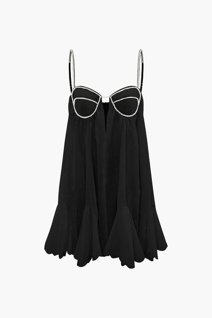 Kleid Mit Trägern Glitzernd Feminin Partykleid
