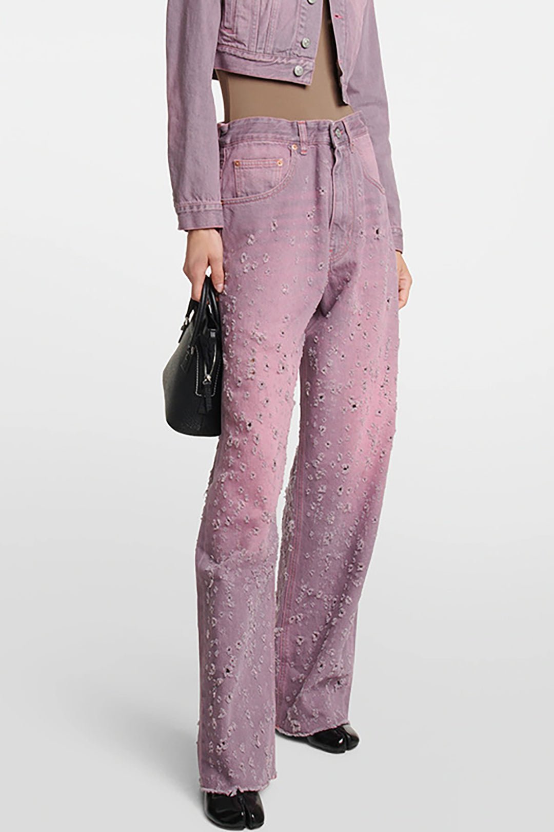 Weite Damenjeans Verwaschen Bequem - BerlinGlamour