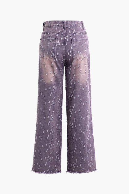Weite Damenjeans Verwaschen Bequem