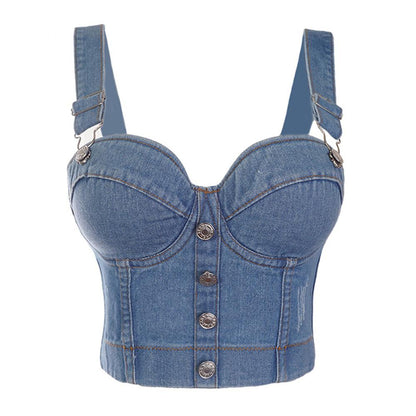 Sexy Damen Jeans mit Kurzem Top - BerlinGlamour