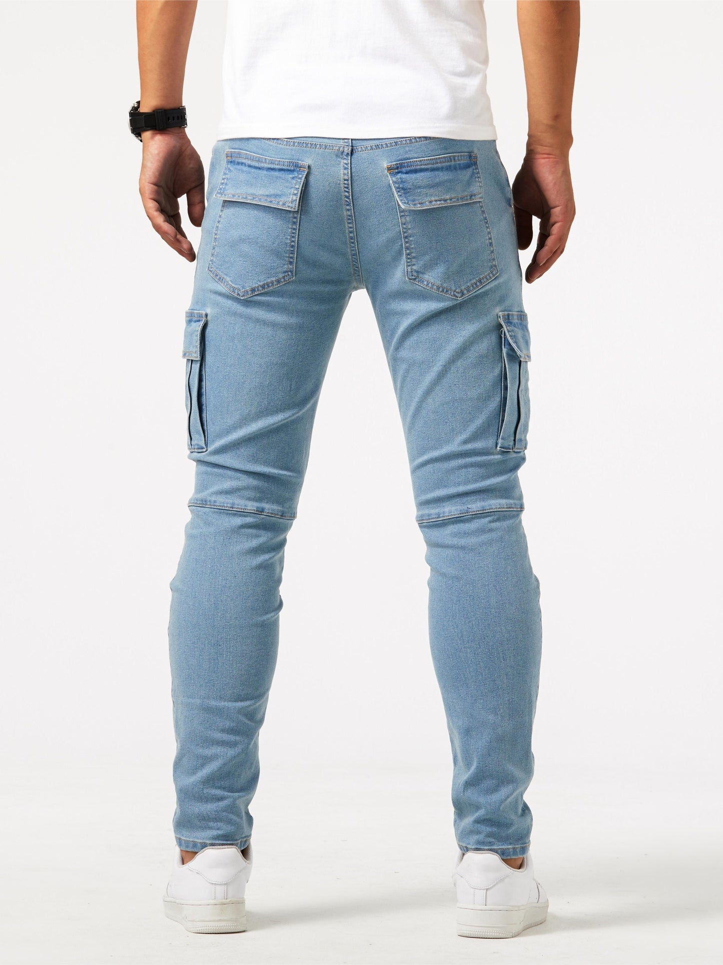 Herren Cargo Hose Stretch Elastisch Bequem