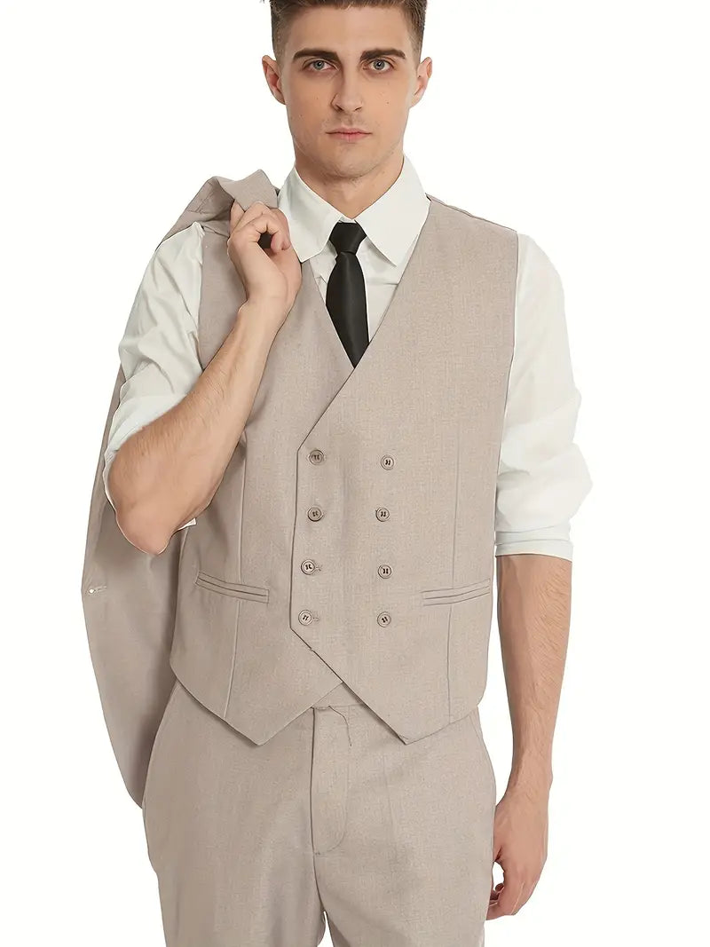 Herren Anzug Set 3-teilig Business Blazer Hose Weste - BerlinGlamour