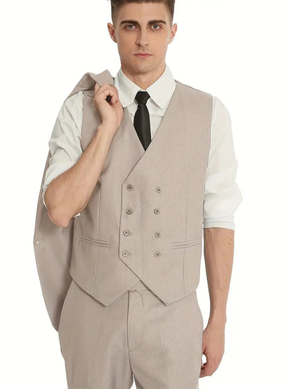 Herren Anzug Set 3-teilig Business Blazer Hose Weste - BerlinGlamour