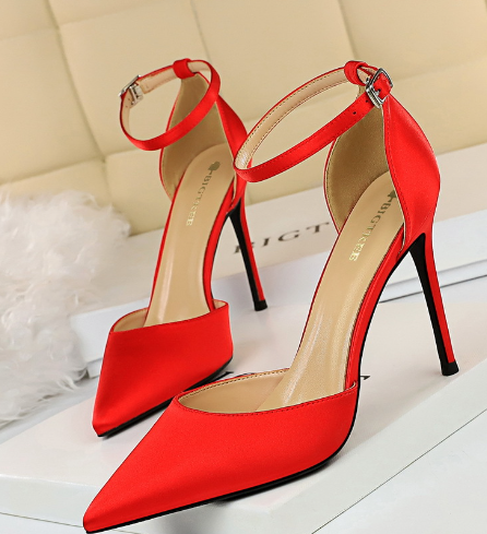Dünne Damen Pumps Sandalen High Heel Schuhe