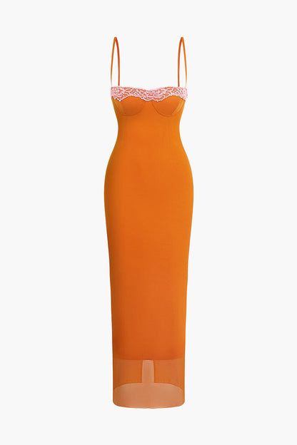 Midi-Robe mit Camisole-Oberteil