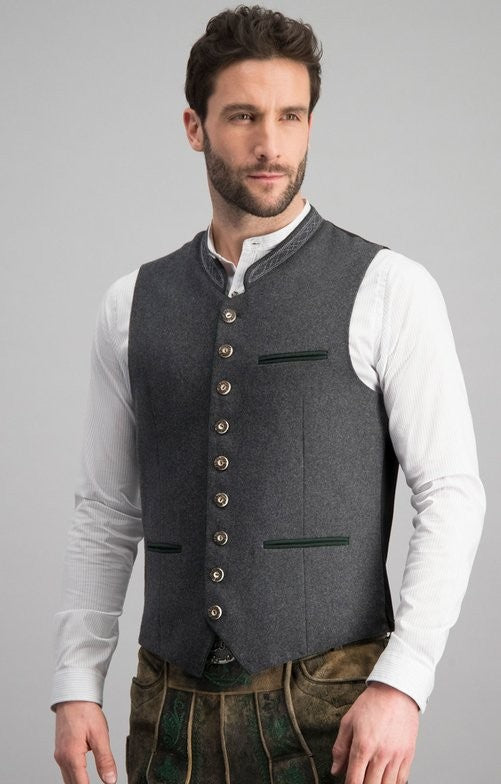 Herrenweste Grau Klassisch Traditionell Elegant - BerlinGlamour