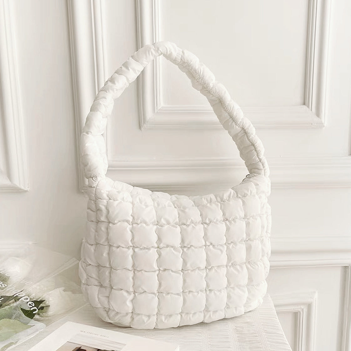 Frauen Schultertasche Plissiert Elegante Damenhandtasche