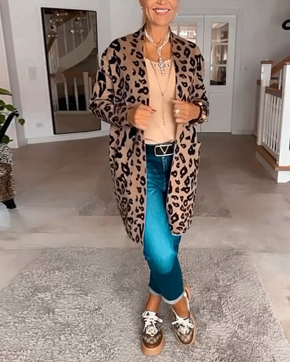 Leopard Cardigan Damen Langarm - BerlinGlamour