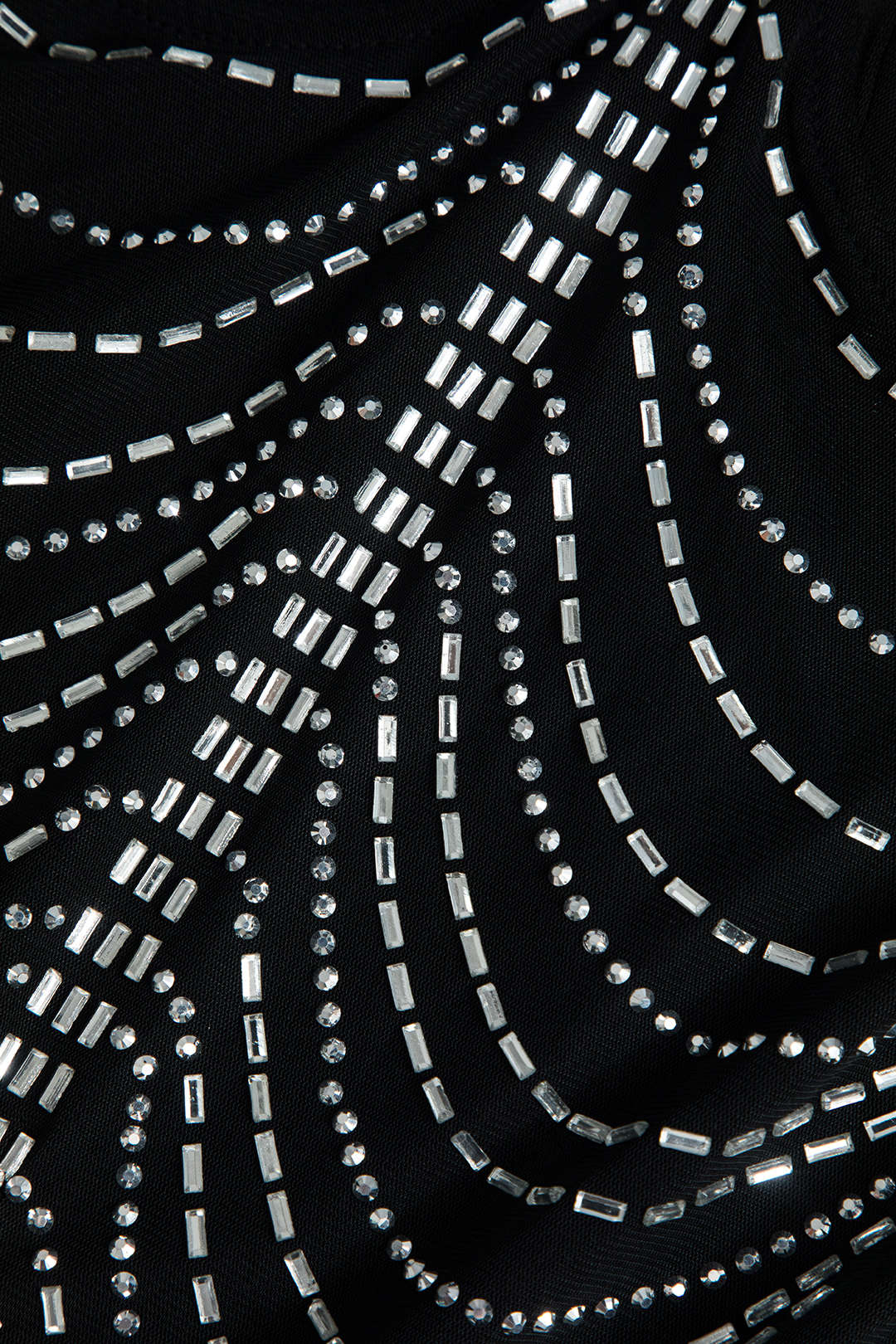 Glitzerndes Minikleid Strass Verziert Elegant