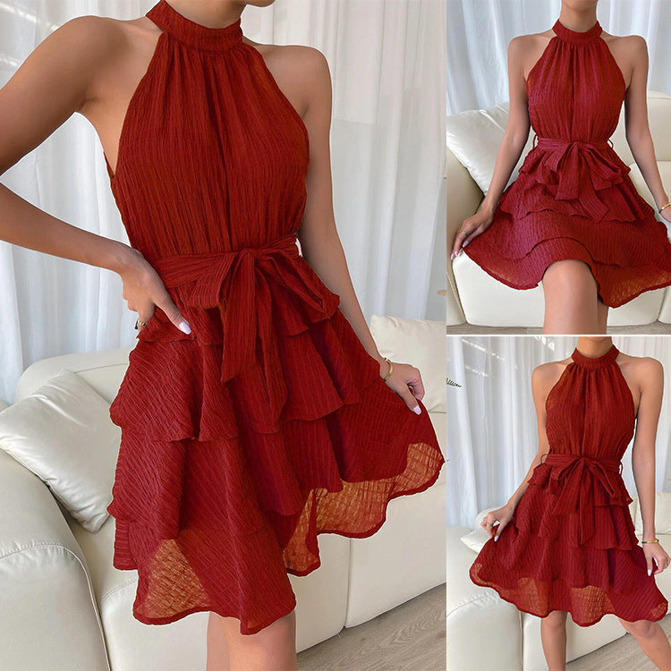 Neckholder-Rüschenkleid von BerlinGlamour (ärmellos)