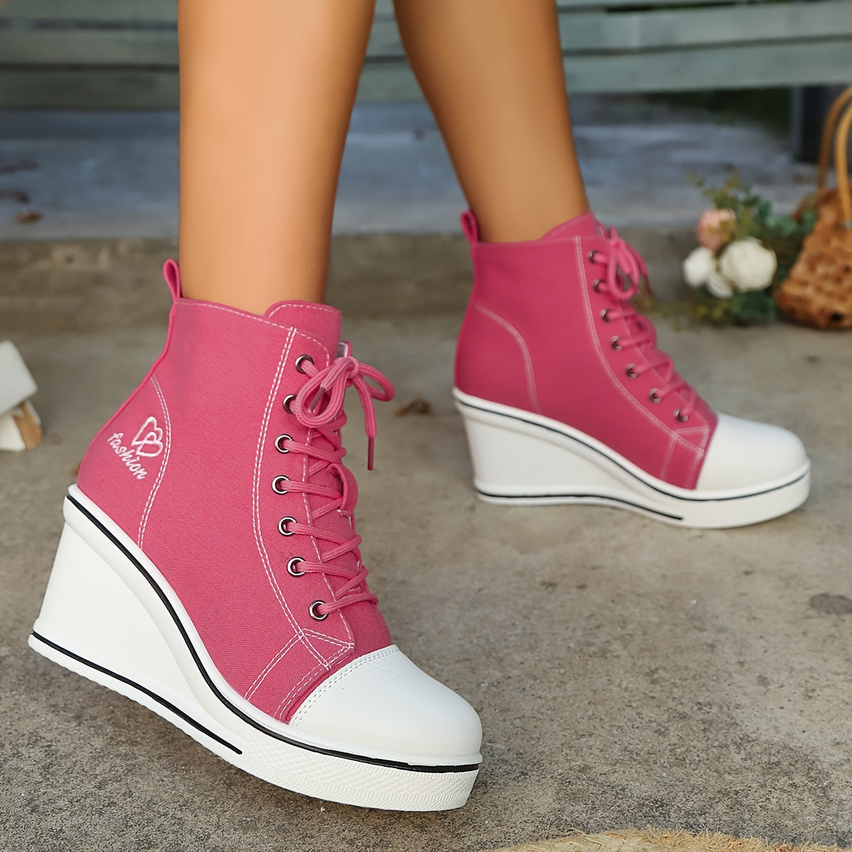 Stiefeletten Damen Einfach Liebesmotiv Sneaker - BerlinGlamour