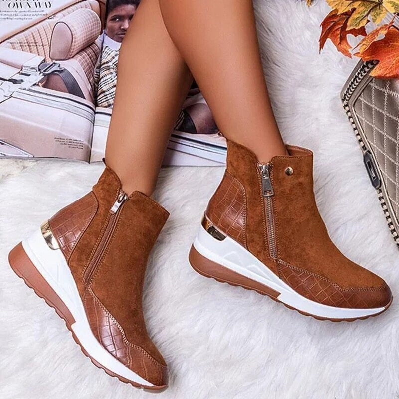 Wasserdichte Damen Stiefeletten Bequem Warm - BerlinGlamour