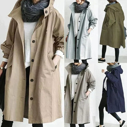 Wasserdichte Jacke Mit Kapuze Damen Stadtjacke