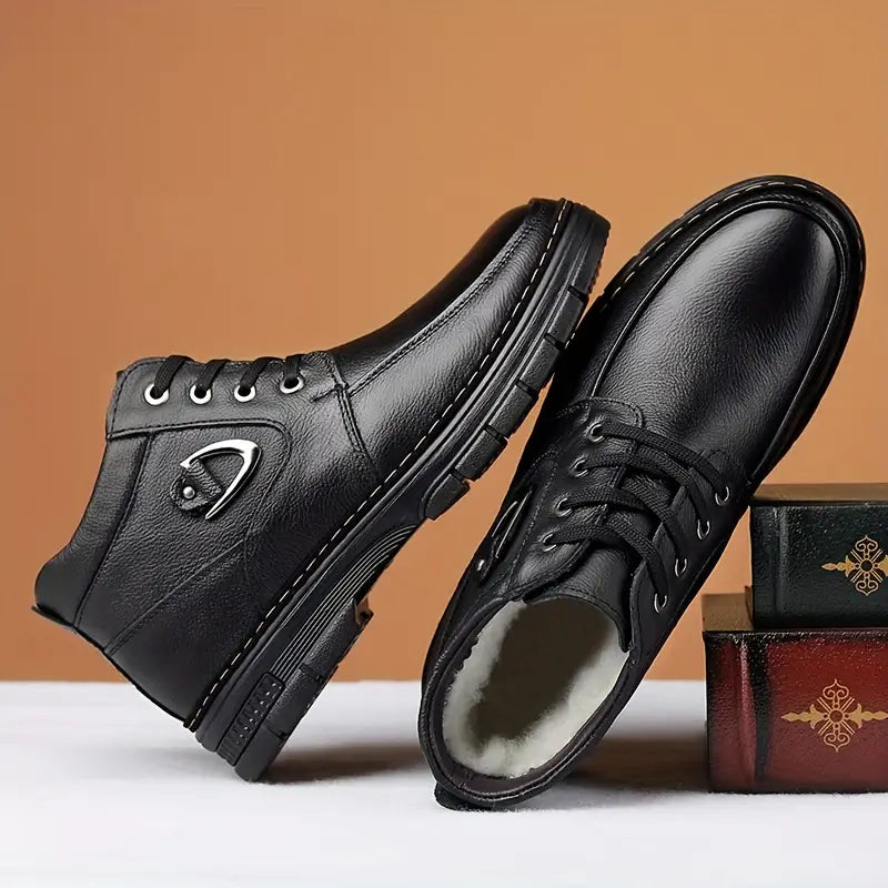Winterschuhe Herren Leder Thermo Isoliert Warm - BerlinGlamour