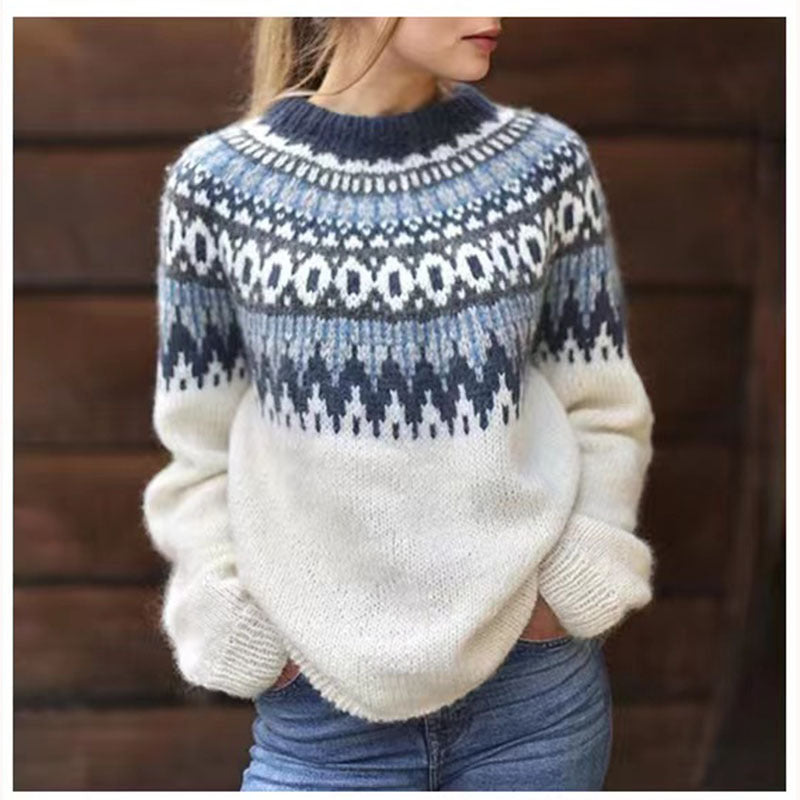 Wollpullover Inselstil Warm Flauschig Winter - BerlinGlamour