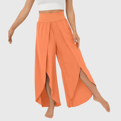 Damenhose Weit Boho Stil mit Schlitz