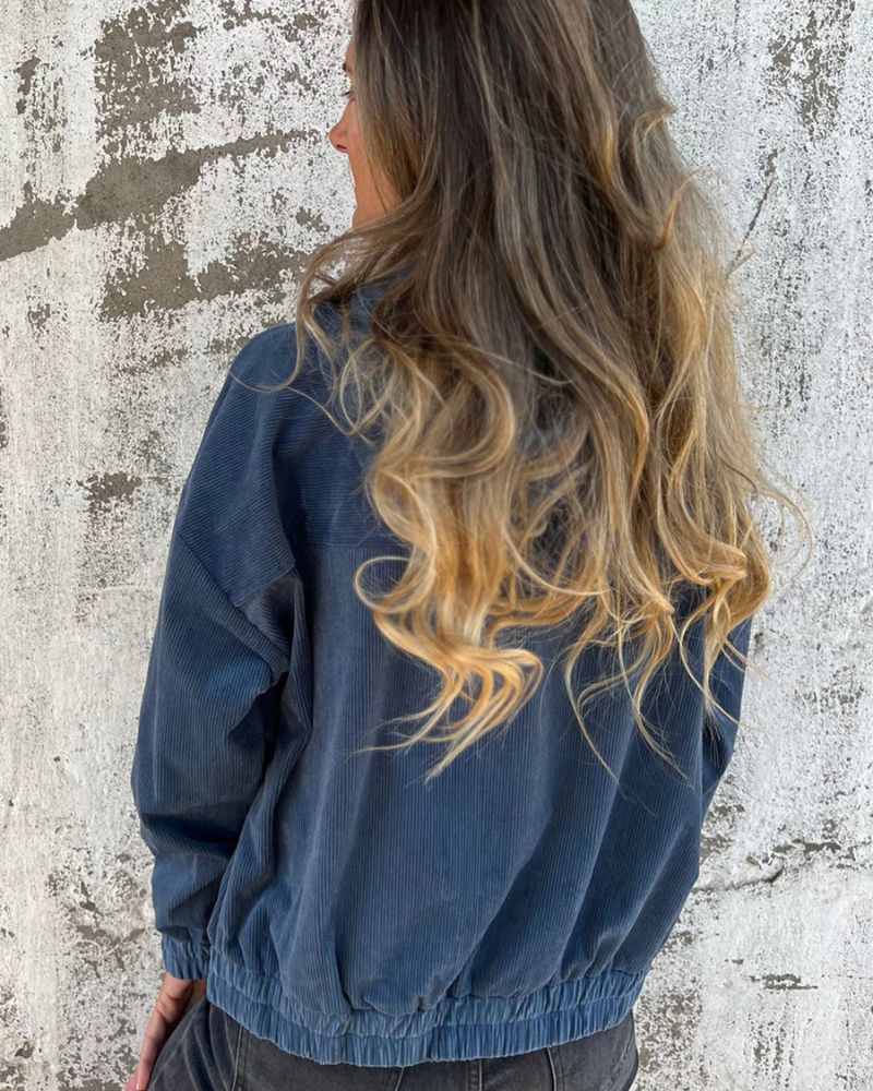 Leichte Damenjacke Cord mit Kapuze Damenparka