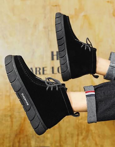 Herren Lederschuhe Retro Stil Heidi Mode