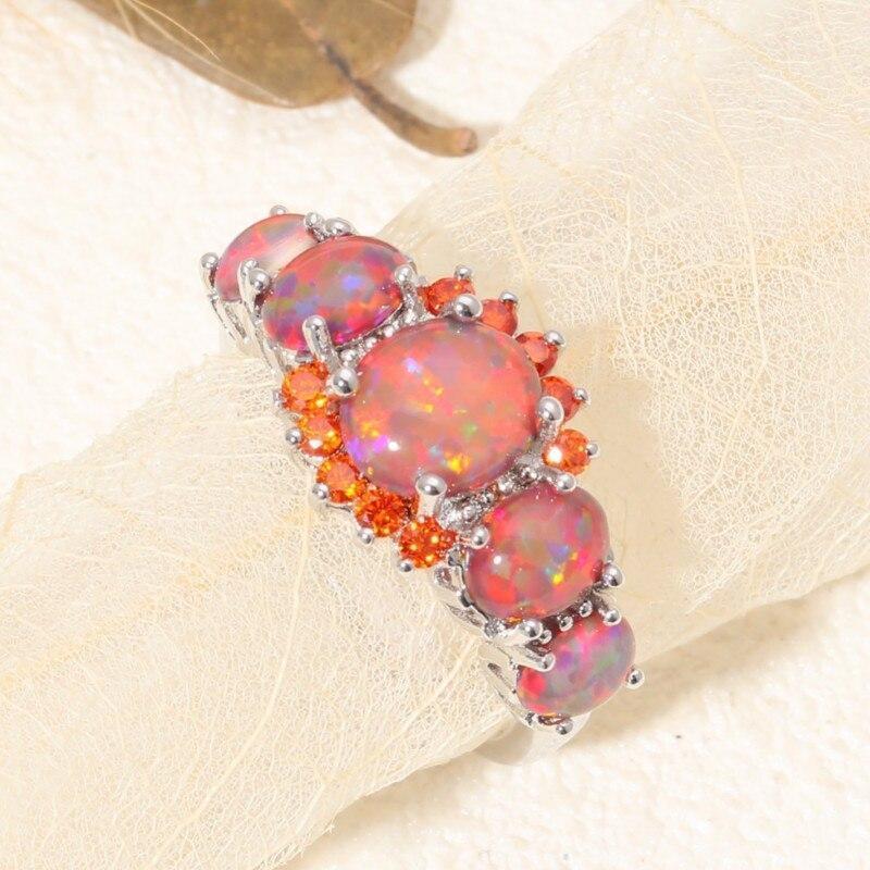 Feueropal Ring Granat Schmuck Edelstein
