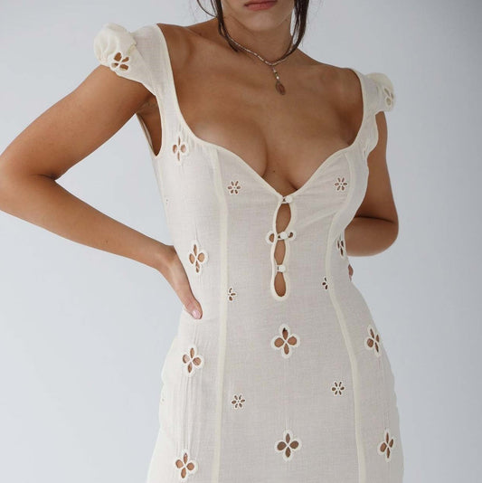 Elegantes Damen Hochzeitskleid Midi Länge - BerlinGlamour