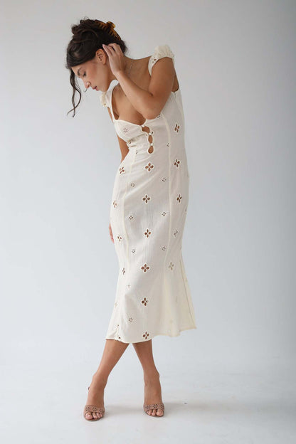 Elegantes Damen Hochzeitskleid Midi Länge