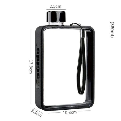 Wasserflasche Flach Transparent BPA-frei - BerlinGlamour