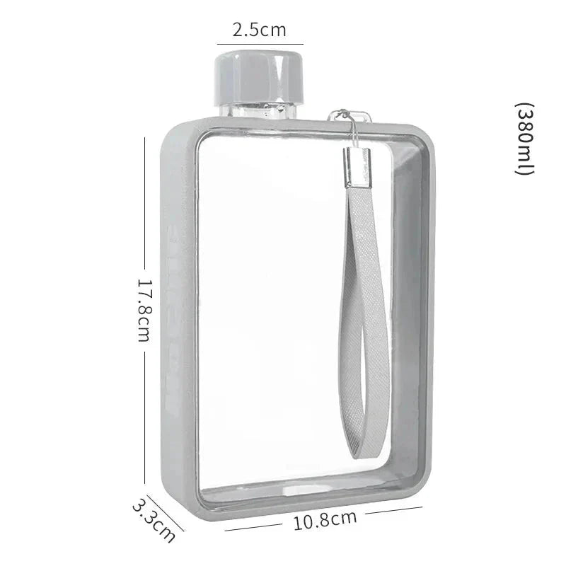 Wasserflasche Flach Transparent BPA-frei