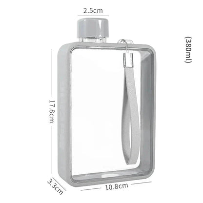 Wasserflasche Flach Transparent BPA-frei