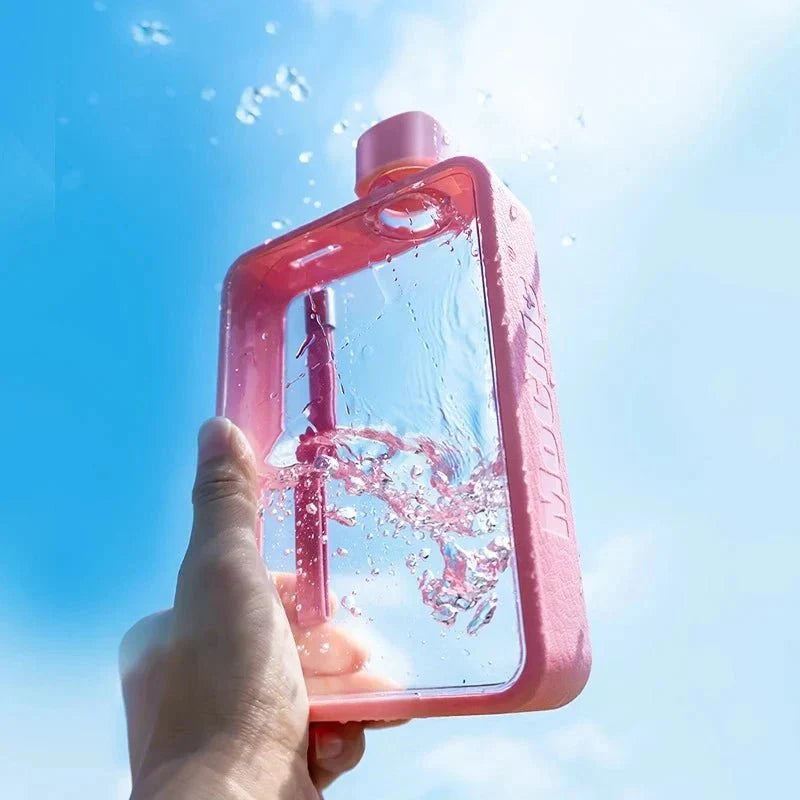 Wasserflasche Flach Transparent BPA-frei