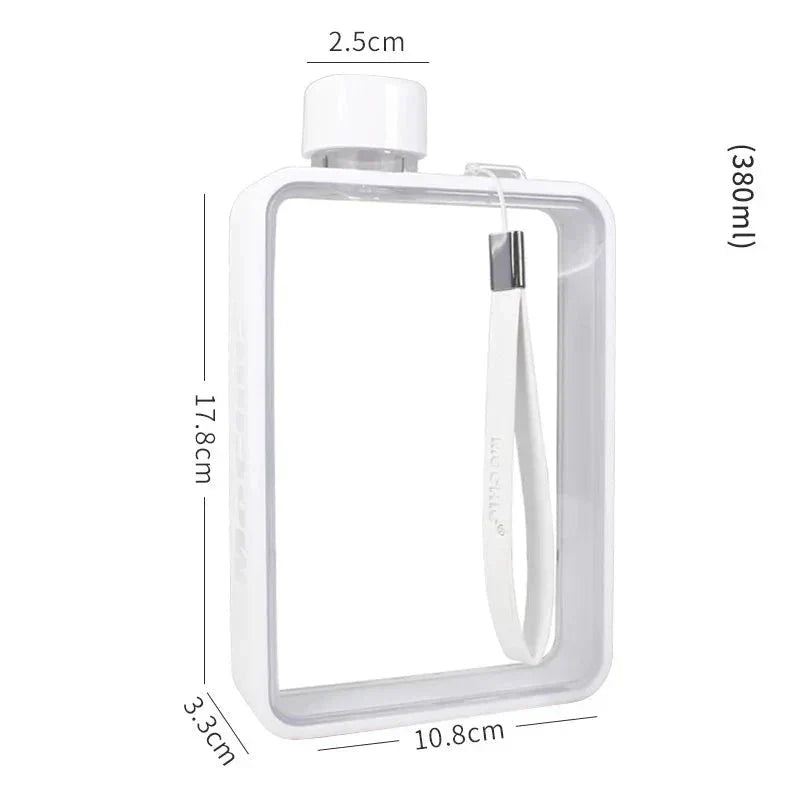 Wasserflasche Flach Transparent BPA-frei